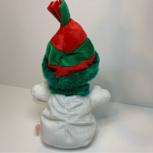TY Snowgirl  Plush Toy - White, Red, and Green - Picture 6 of 12